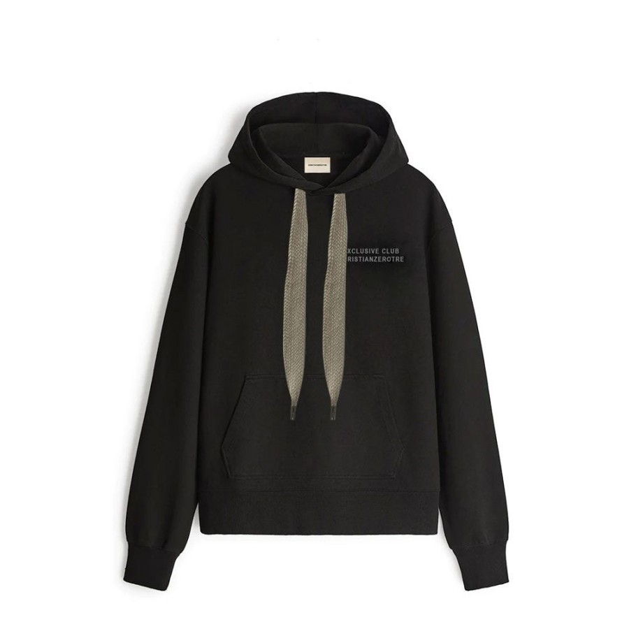 Clothing And Accessories CRISTIANZEROTRE | Hoodie Basic Black