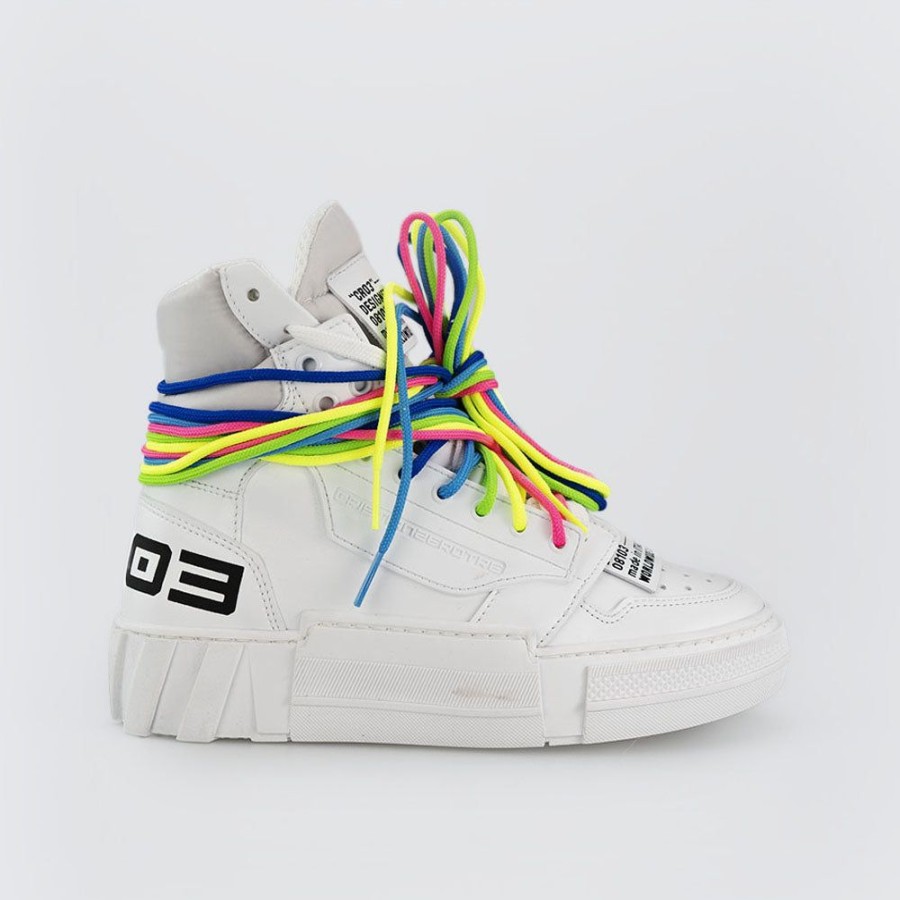 Footwear CRISTIANZEROTRE | Cristian White Multicolor Laces