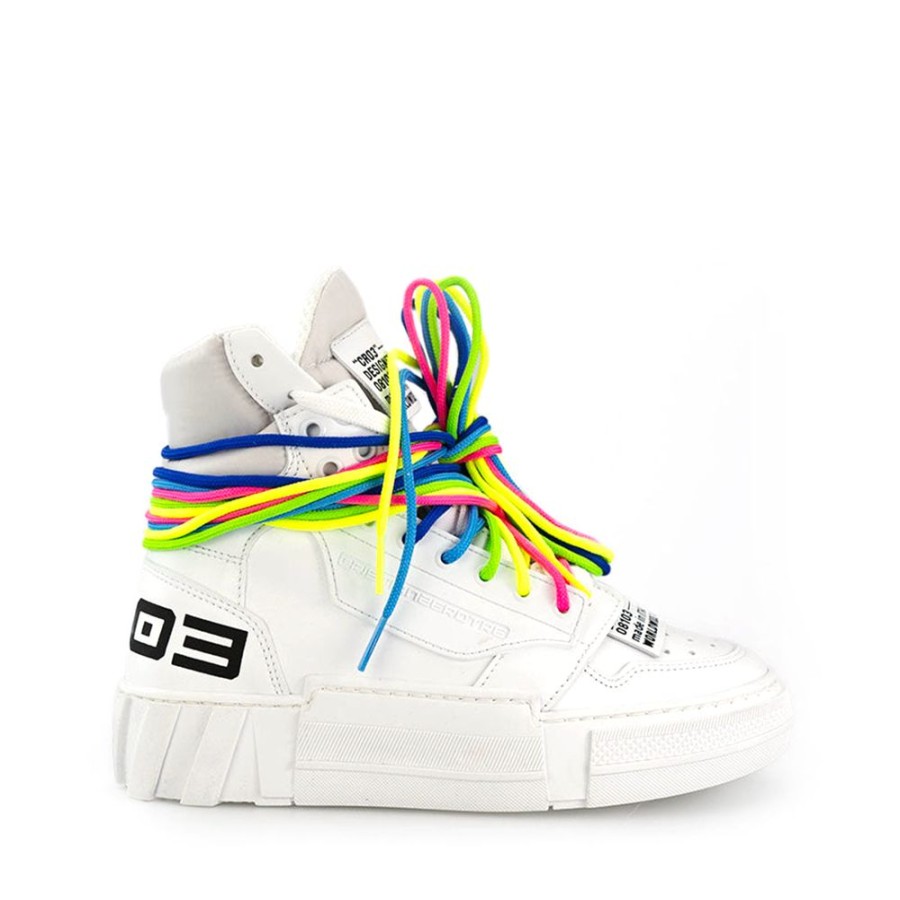 Footwear CRISTIANZEROTRE | Cristian White Multicolor Laces